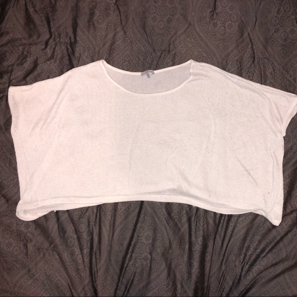 Silver shimmer loose top.